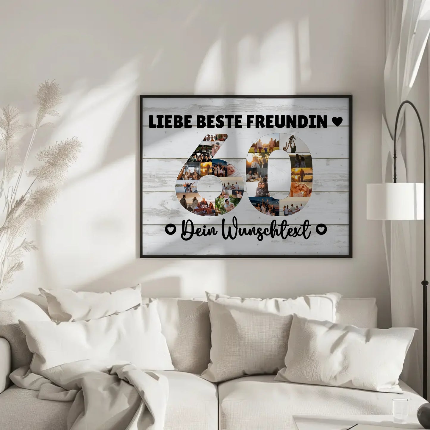 Personalisiertes Poster mit Wunschtext zum 60 Geburtstag Beste Freundin
