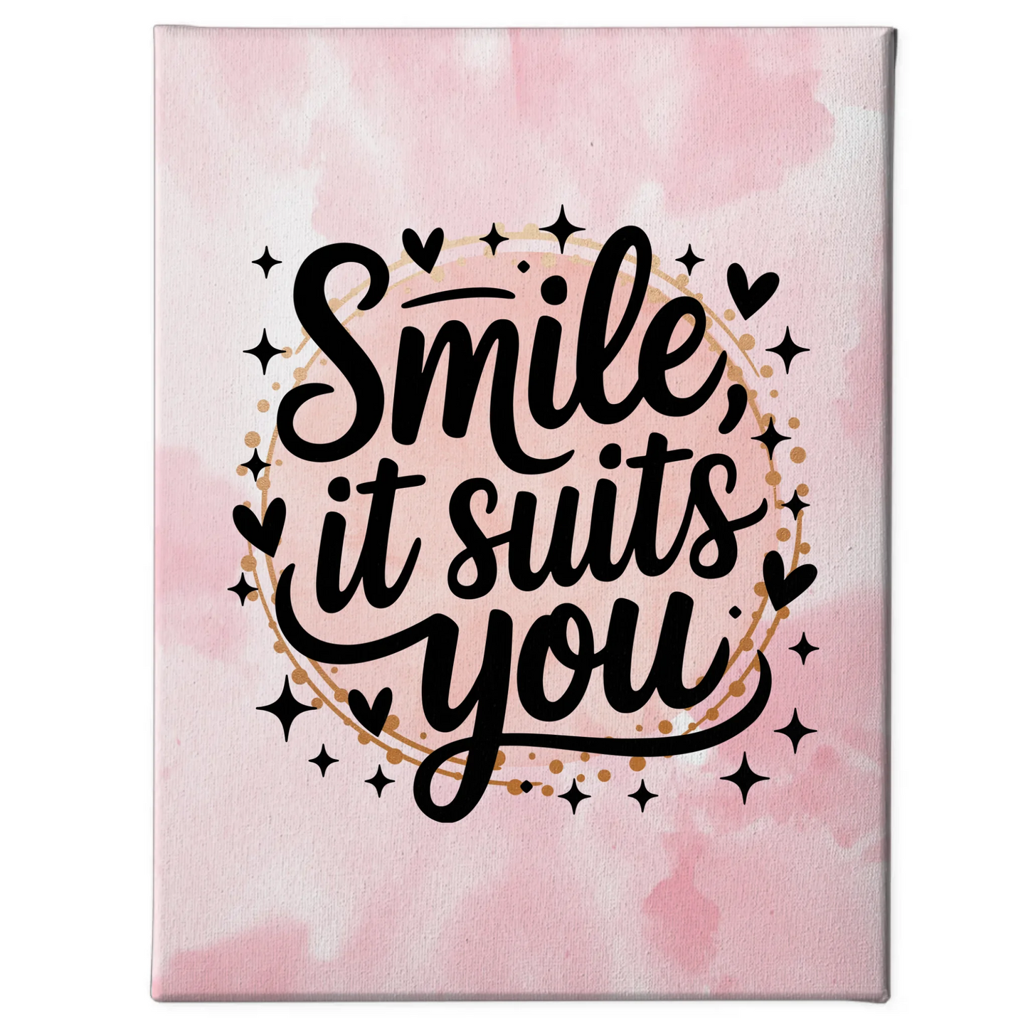 Personalisierte Spruch Leinwand Smile it suits you Geschenk