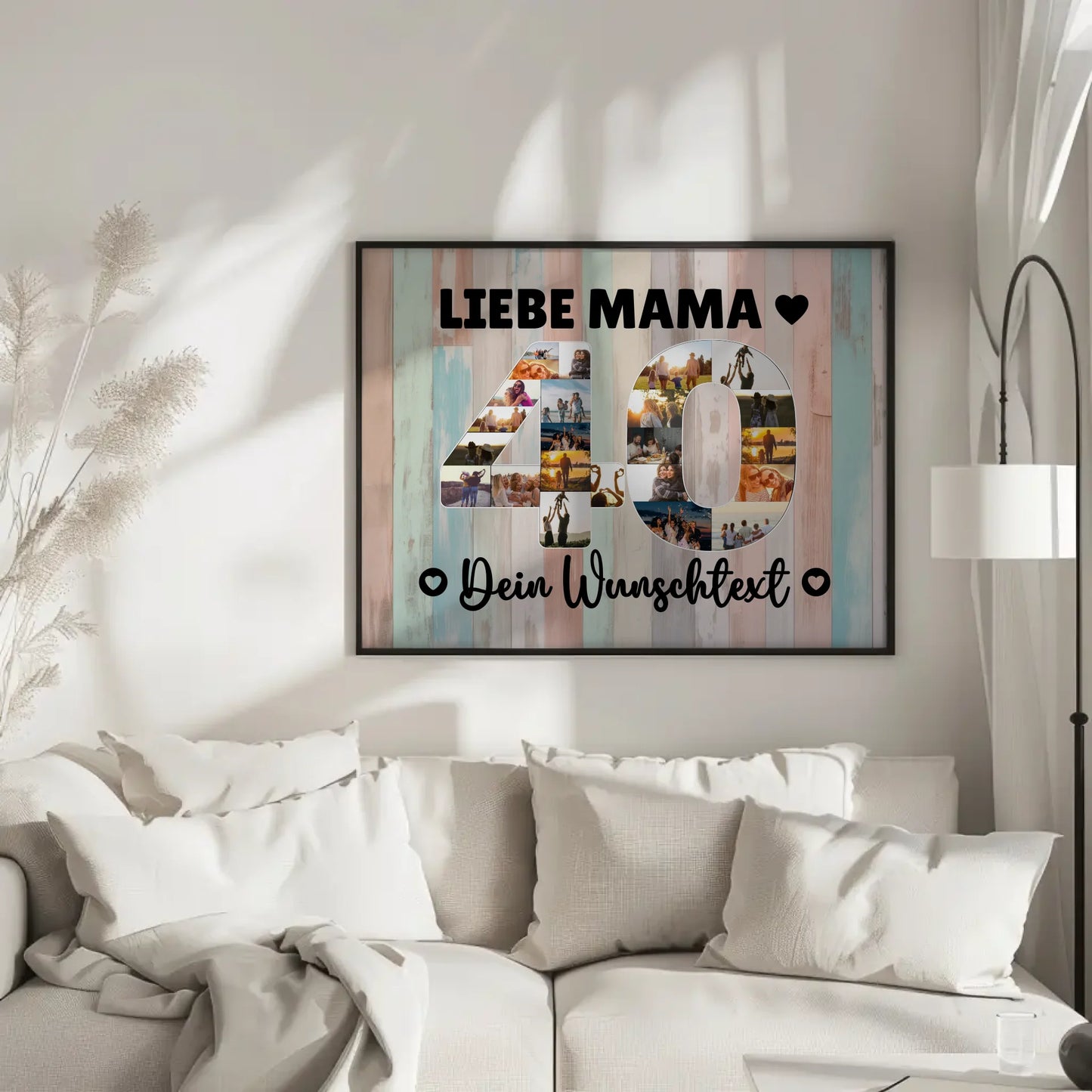 Personalisiertes Poster Wunschtext 40 Geburtstag Mama