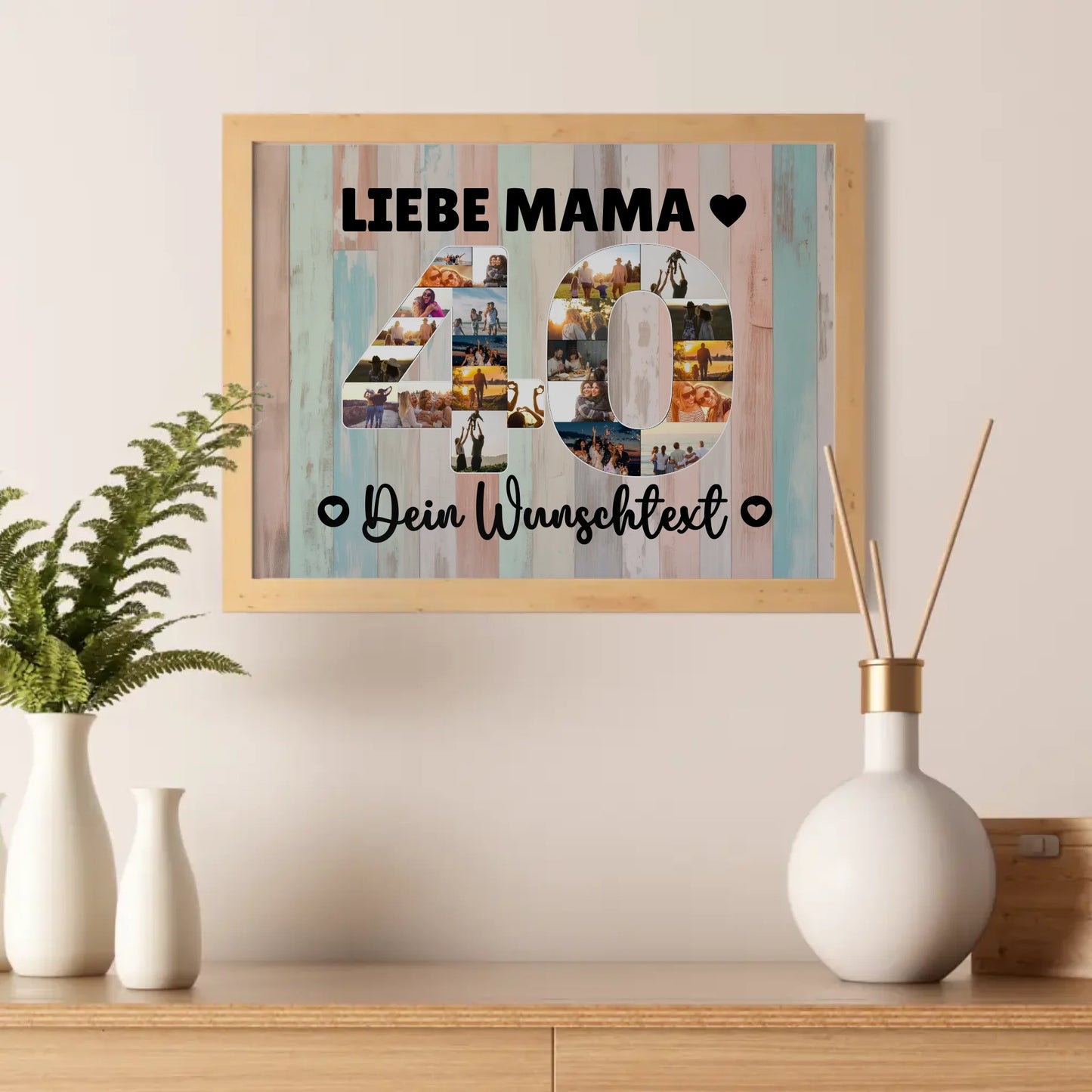 Personalisiertes Poster Wunschtext 40 Geburtstag Mama