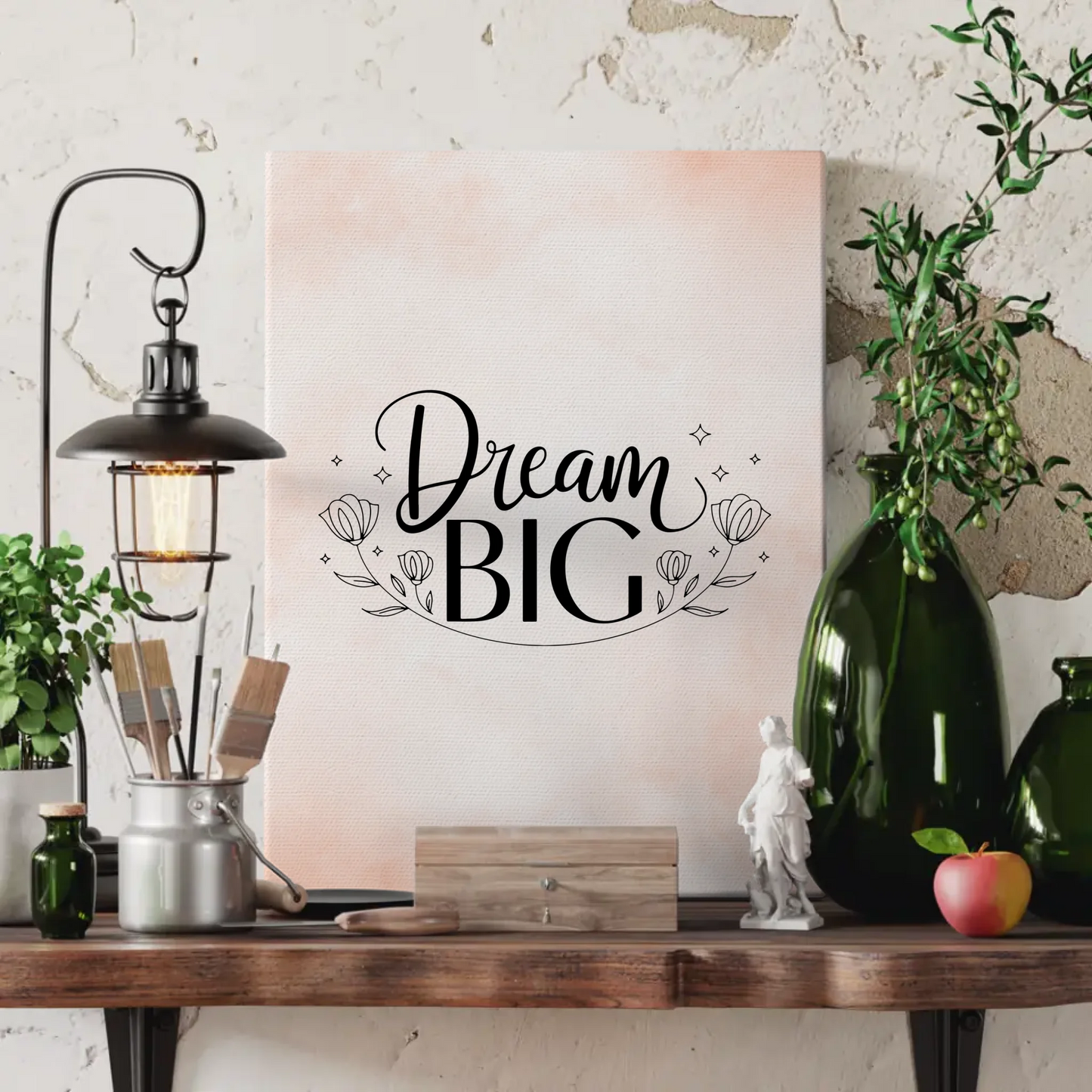 Spruch Leinwand Dream big personalisierte Geschenke für dich