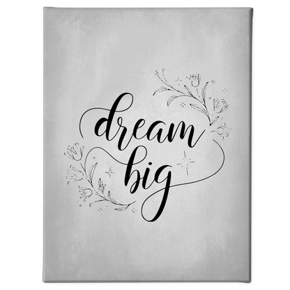 Personalisierte Sprüche Leinwand Dream big für dein Zuhause