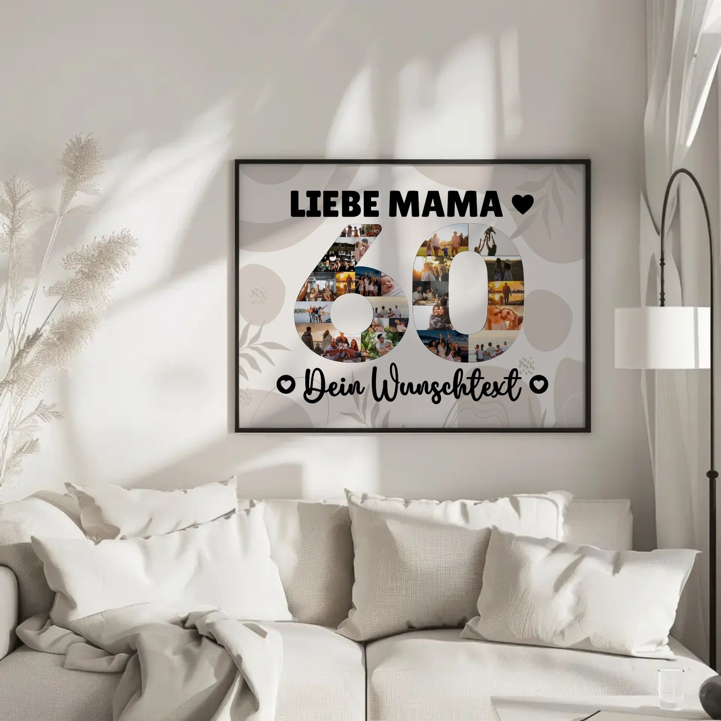 Personalisiertes Poster Wunschtext 60 Geburtstag Mama Geschenk