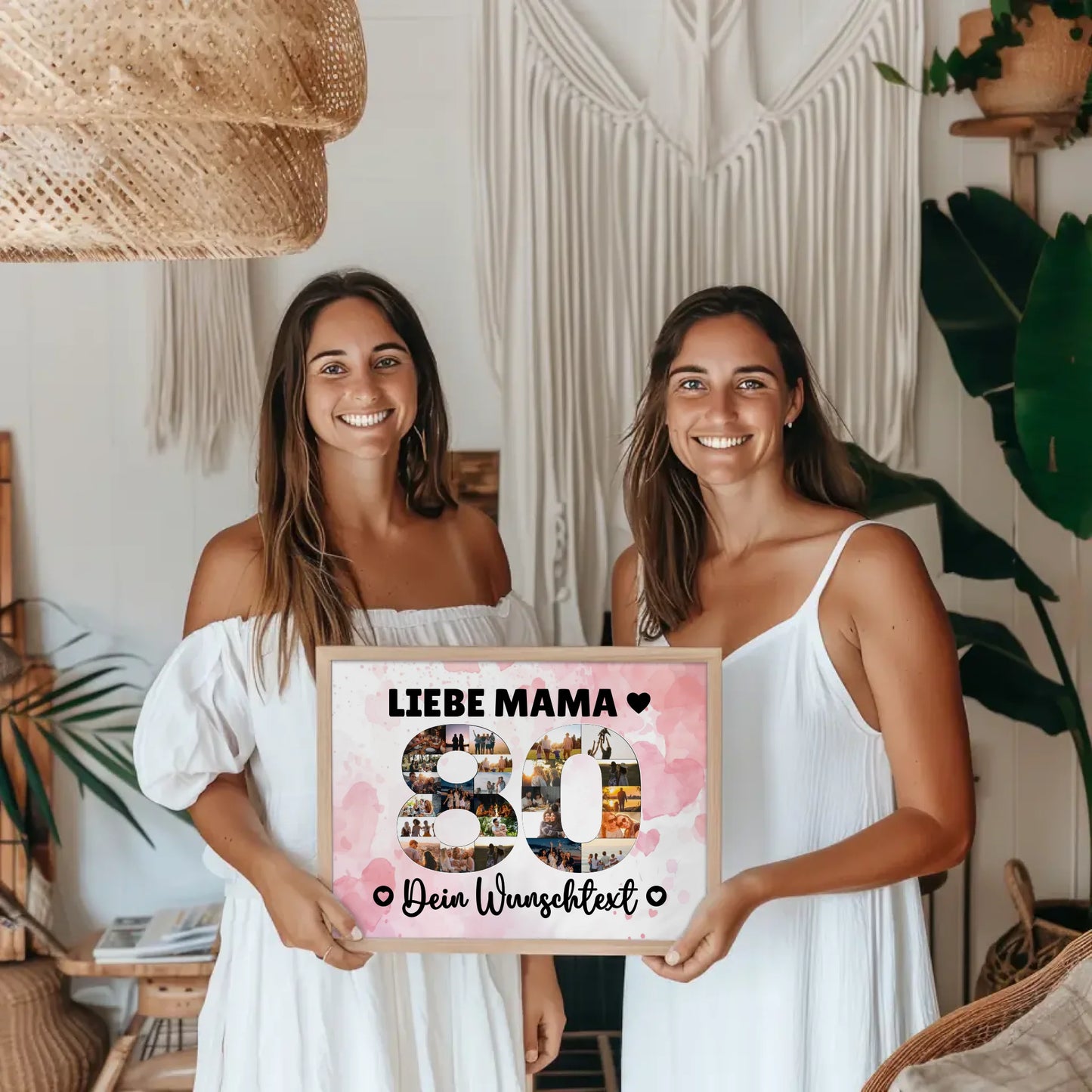 Personalisiertes Poster mit Wunschtext zum 80 Geburtstag Mama