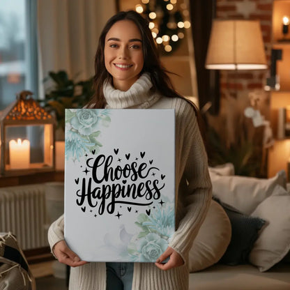 Leinwand Spruch Choose happiness Personalisiertes Geschenk