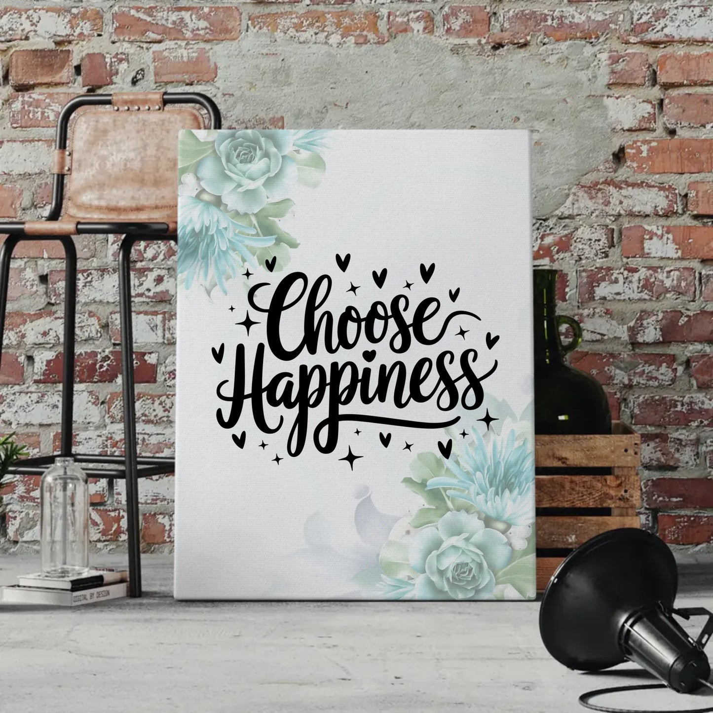 Leinwand Spruch Choose happiness Personalisiertes Geschenk