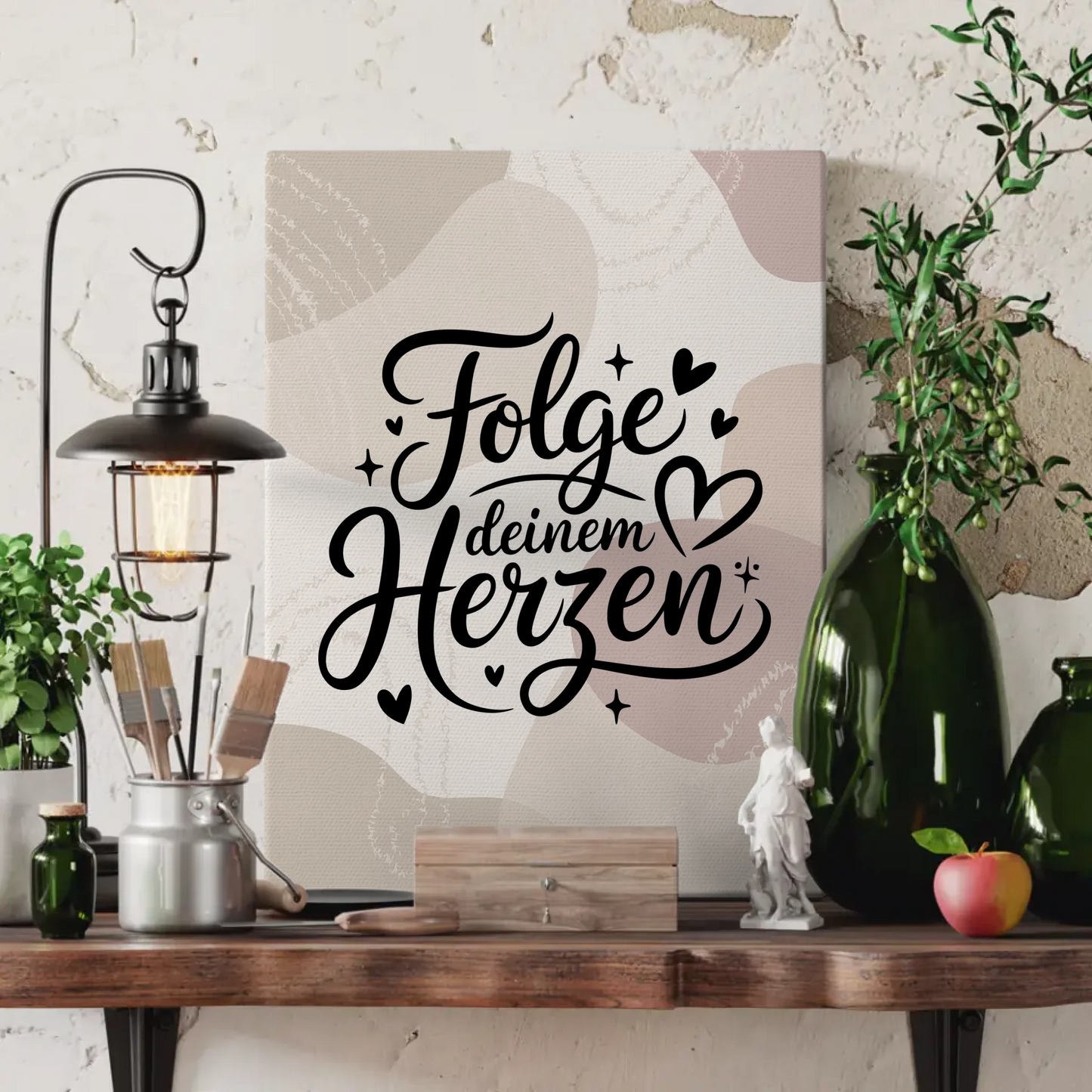 Leinwand Spruch Folge deinem Herzen personalisierte Geschenke