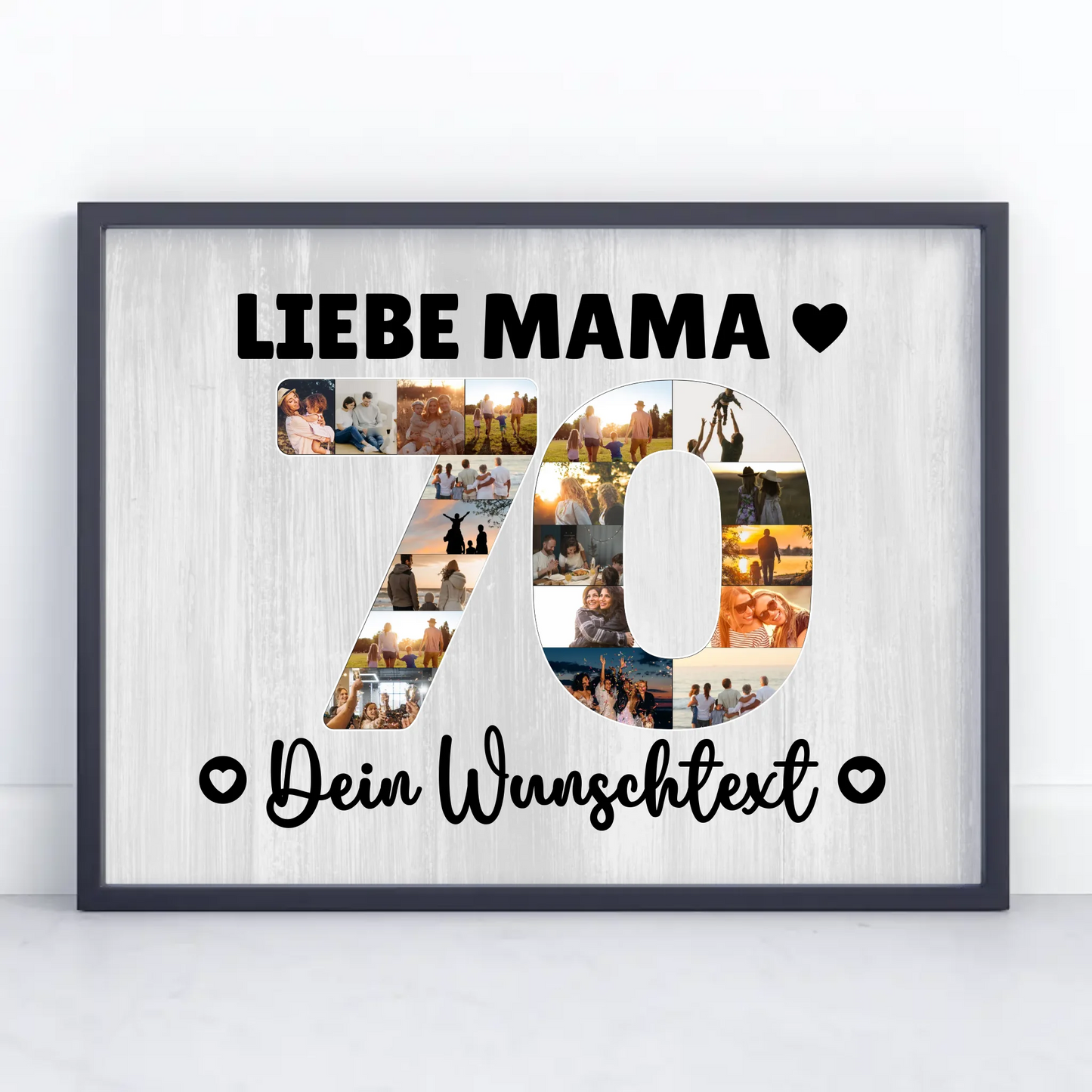 Personalisiertes Poster Wunschtext 70 Geburtstag Mama Geschenk