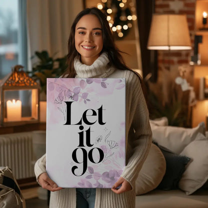 Leinwand Mit Spruch Let it go für personalisierte Geschenke
