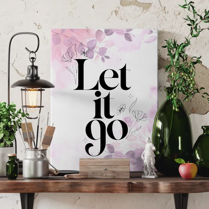 Leinwand Mit Spruch Let it go für personalisierte Geschenke