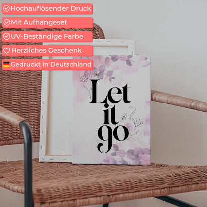 Leinwand Mit Spruch Let it go für personalisierte Geschenke