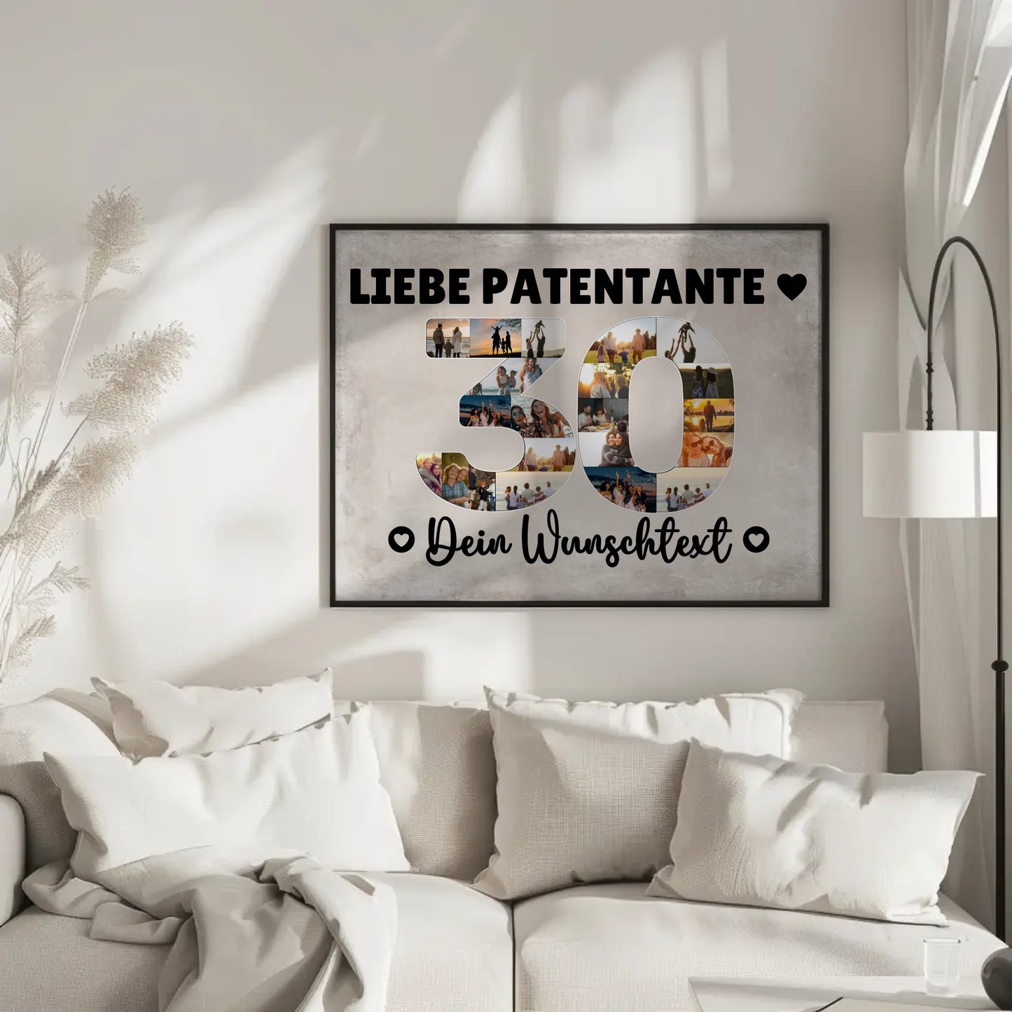 Personalisiertes Poster Wunschtext 30 Geburtstag Patentante