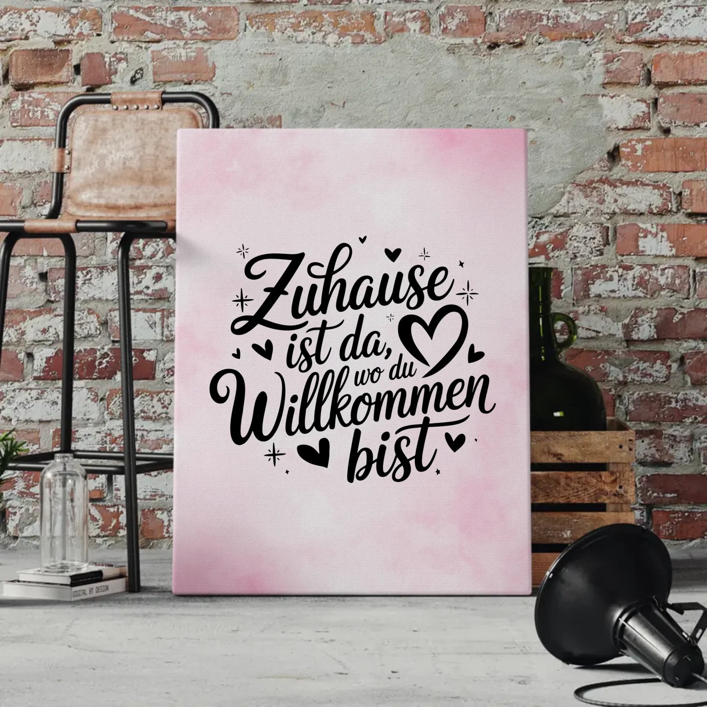 Leinwand Mit Spruch Zuhause ist da wo du willkommen bist