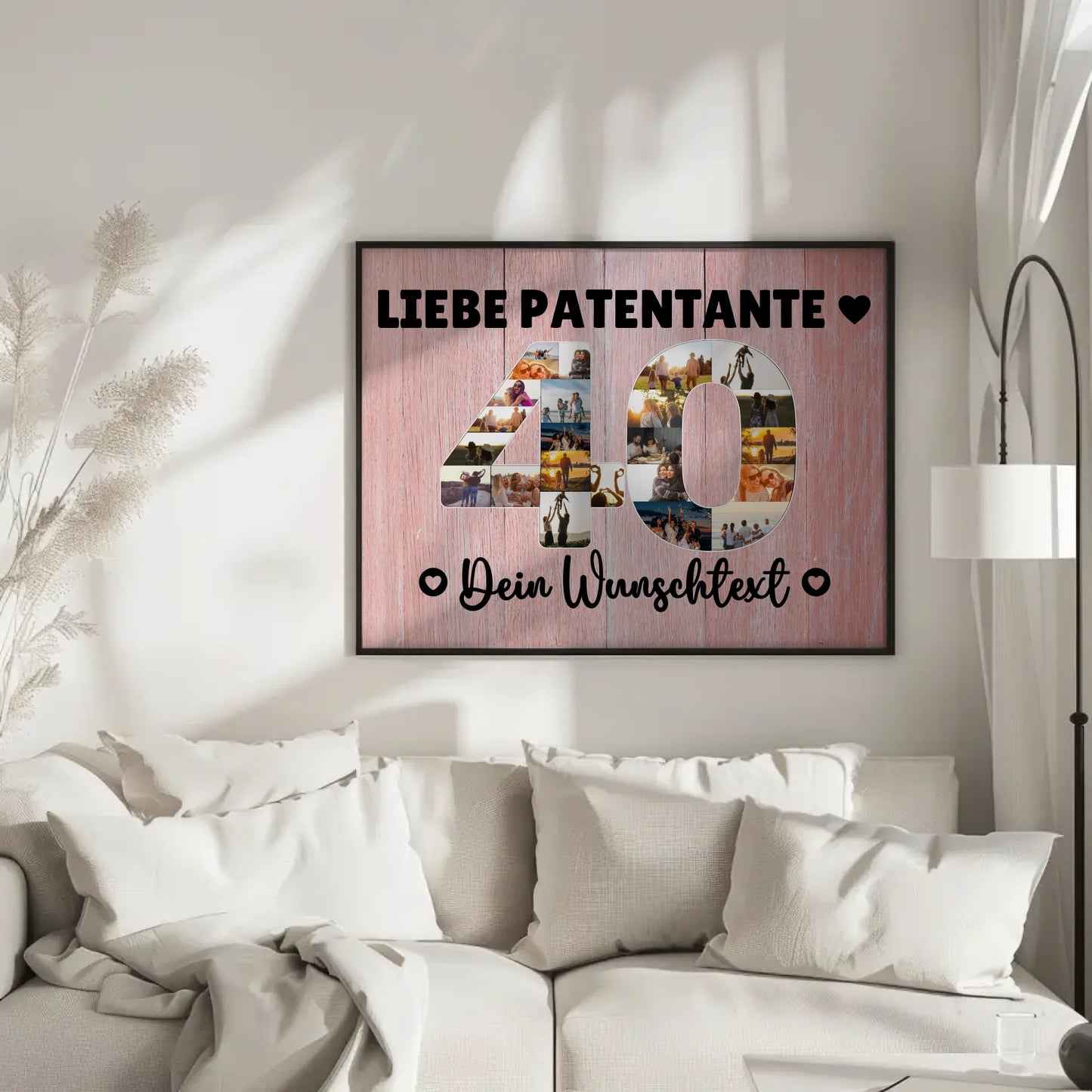 Personalisiertes Poster Wunschtext 40 Geburtstag Patentante