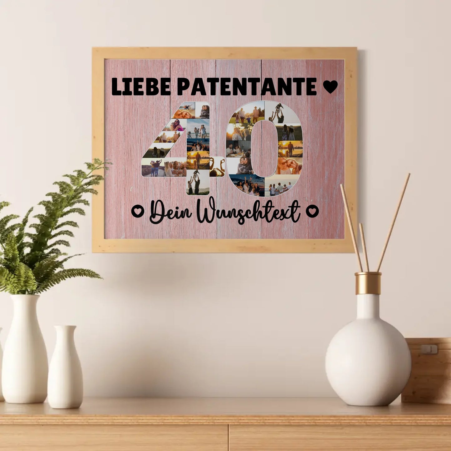 Personalisiertes Poster Wunschtext 40 Geburtstag Patentante