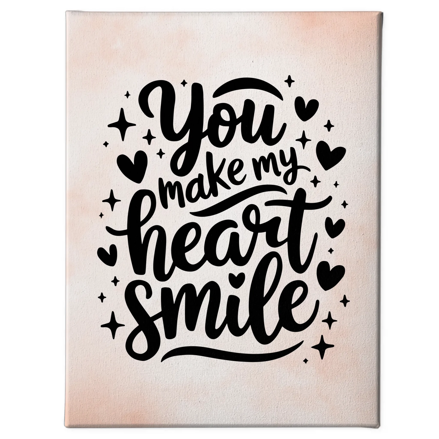 Leinwand Spruch You make my heart smile personalisiert
