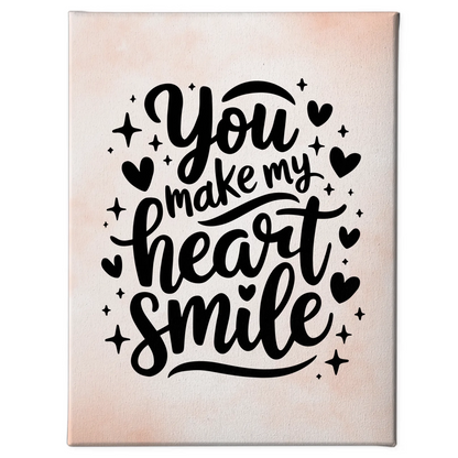 Leinwand Spruch You make my heart smile personalisiert