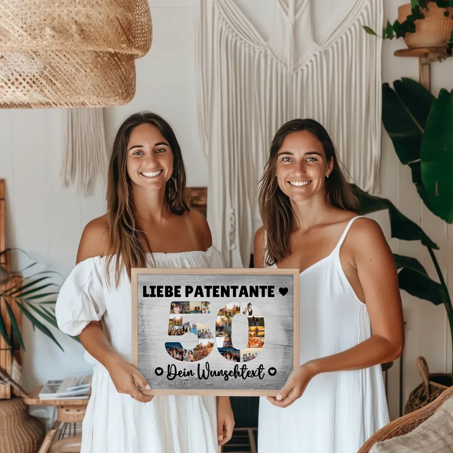 Personalisiertes Poster mit Wunschtext zum 50 Geburtstag Patentante
