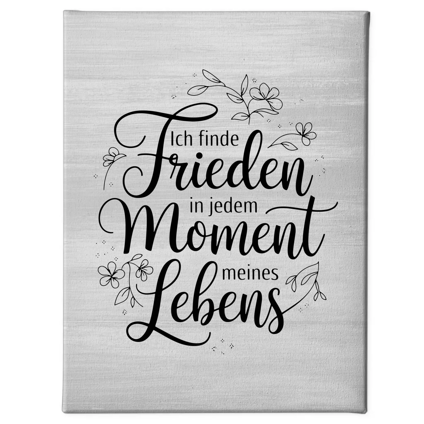Personalisierte Leinwand mit Spruch Frieden in jedem Moment