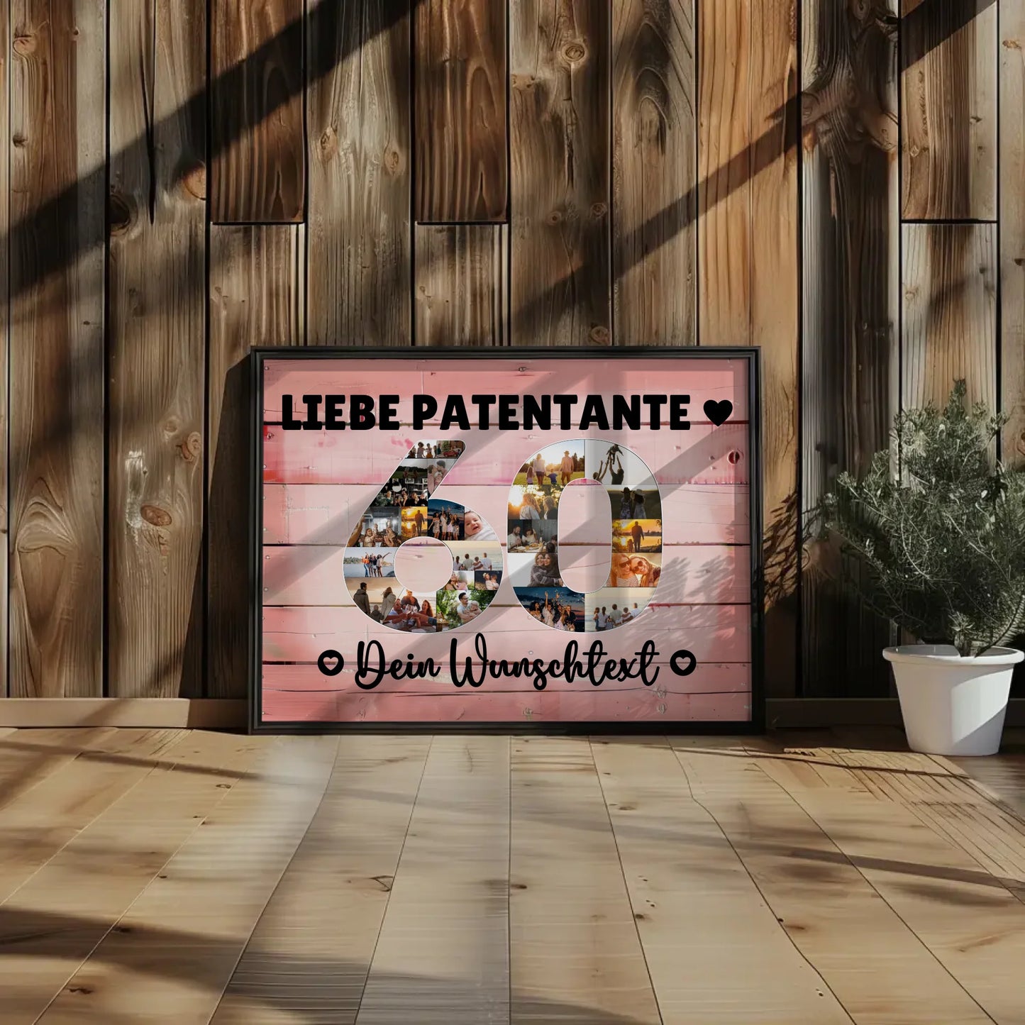 Personalisiertes Poster Wunschtext 60 Geburtstag Patentante