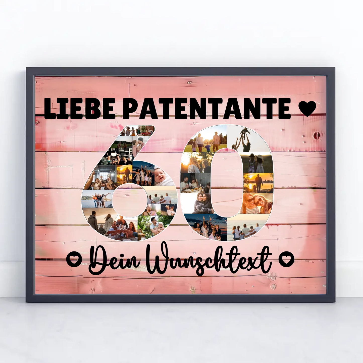Personalisiertes Poster Wunschtext 60 Geburtstag Patentante