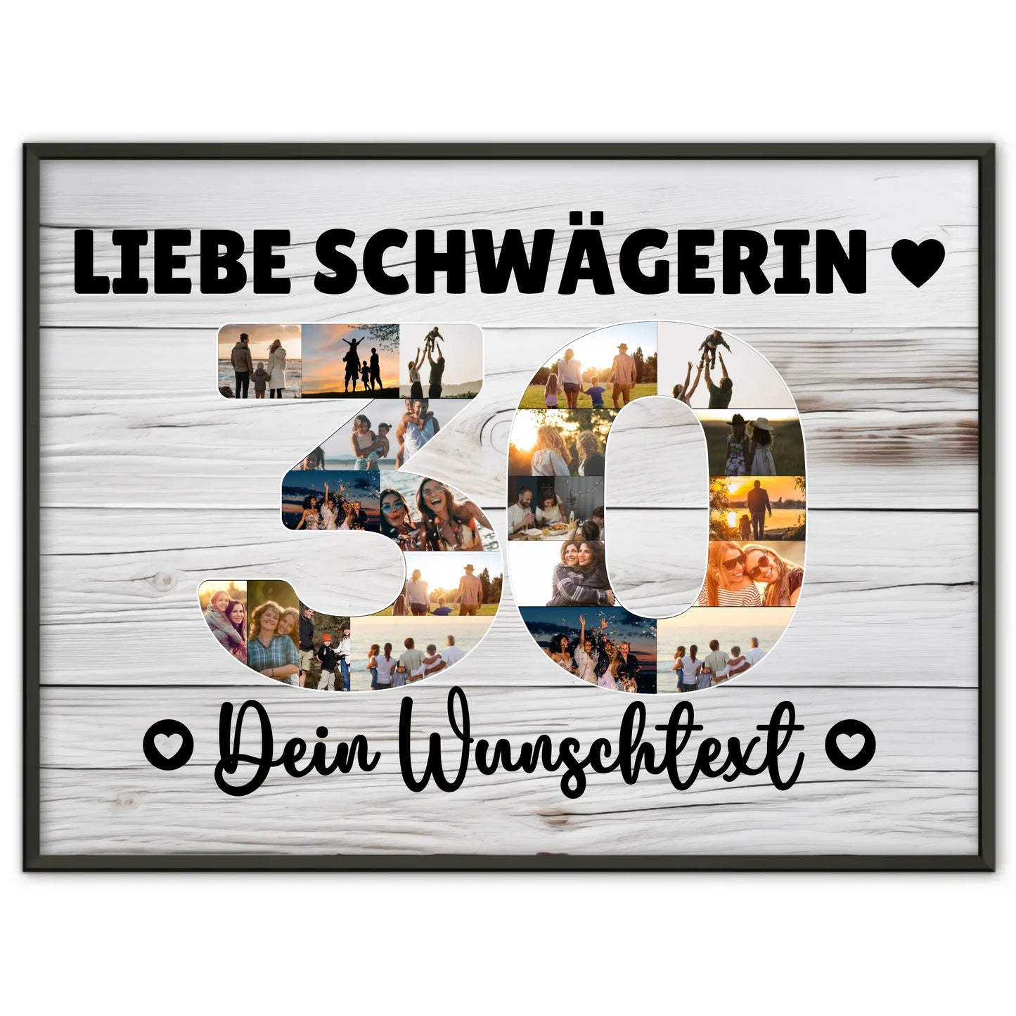Personalisiertes Poster Wunschtext 30 Geburtstag Schwägerin