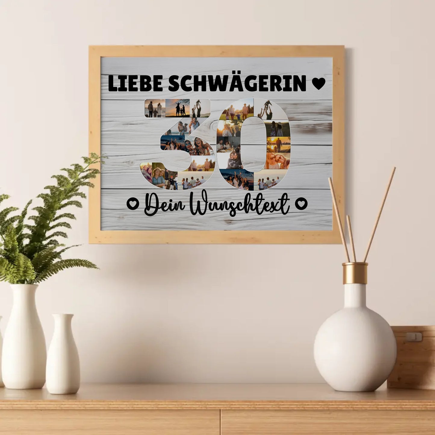 Personalisiertes Poster Wunschtext 30 Geburtstag Schwägerin