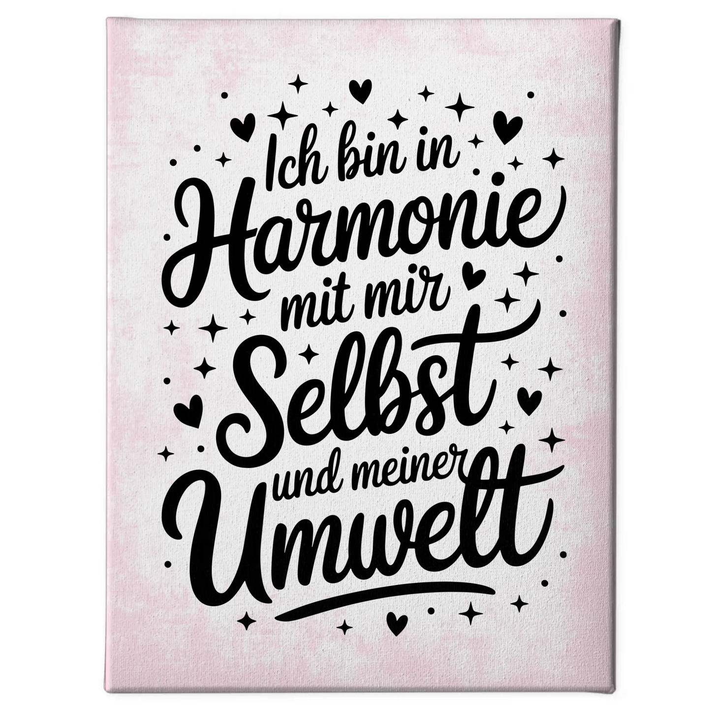 Affirmation Leinwand Mit Spruch Ich bin in Harmonie Positiv