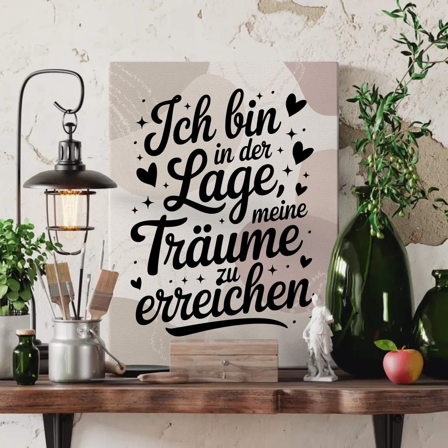 Sprüche Leinwand Affirmation Ich bin in der Lage Träume erreichen