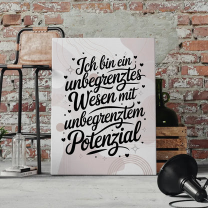 Leinwand Mit Spruch Affirmation Positiv Unbegrenztes Wesen