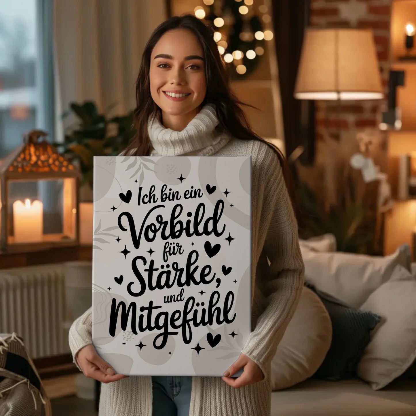 Leinwand Spruch Affirmation Ich bin ein Vorbild für Liebe Stärke