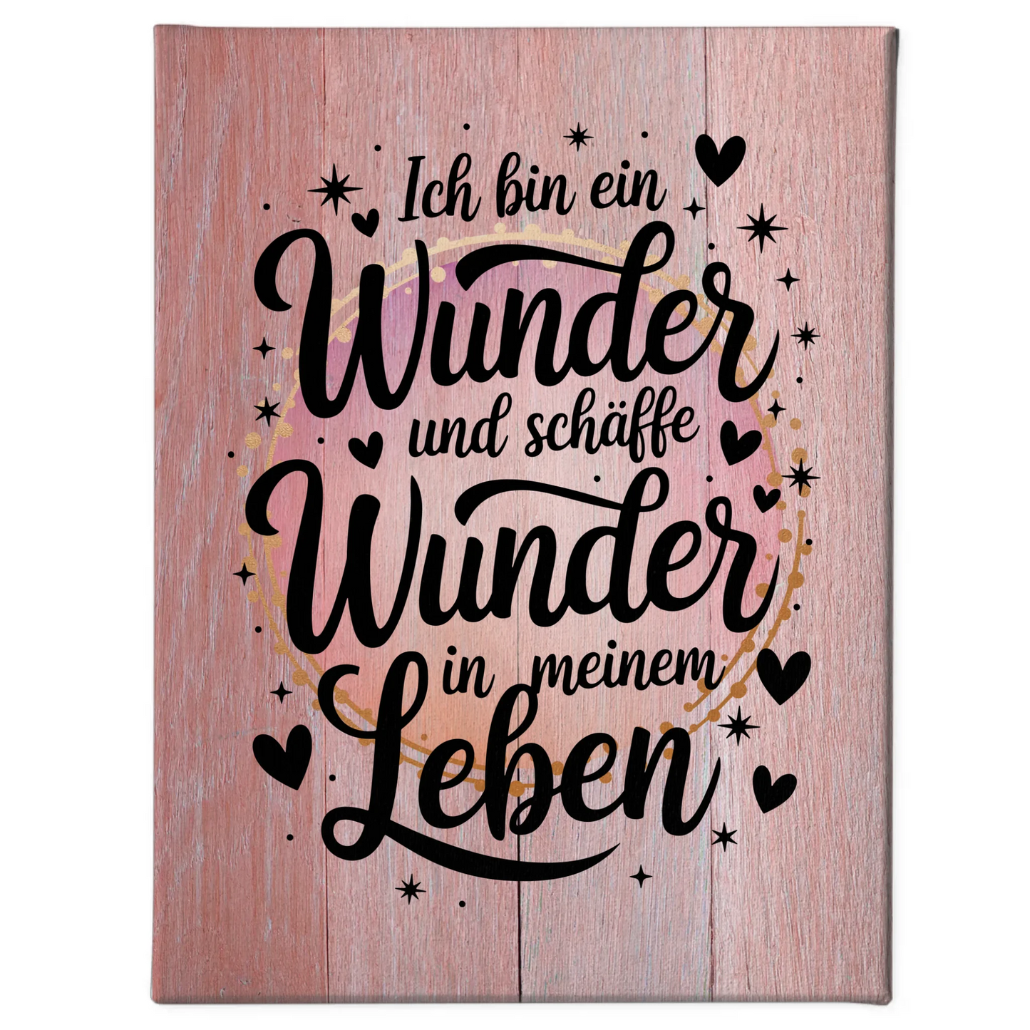 Affirmation Sprüche Leinwand Ich bin ein Wunder Geschenk