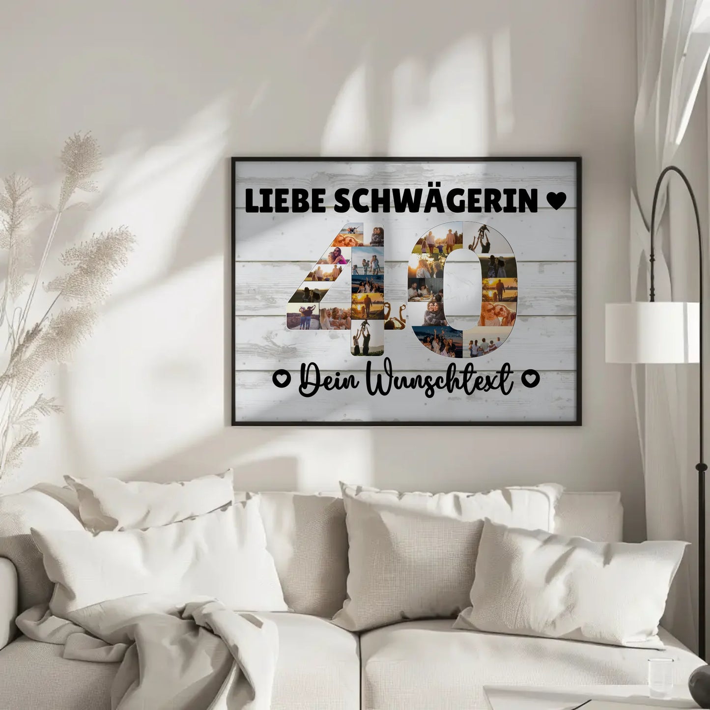 Personalisiertes Poster Wunschtext 40 Geburtstag Schwägerin