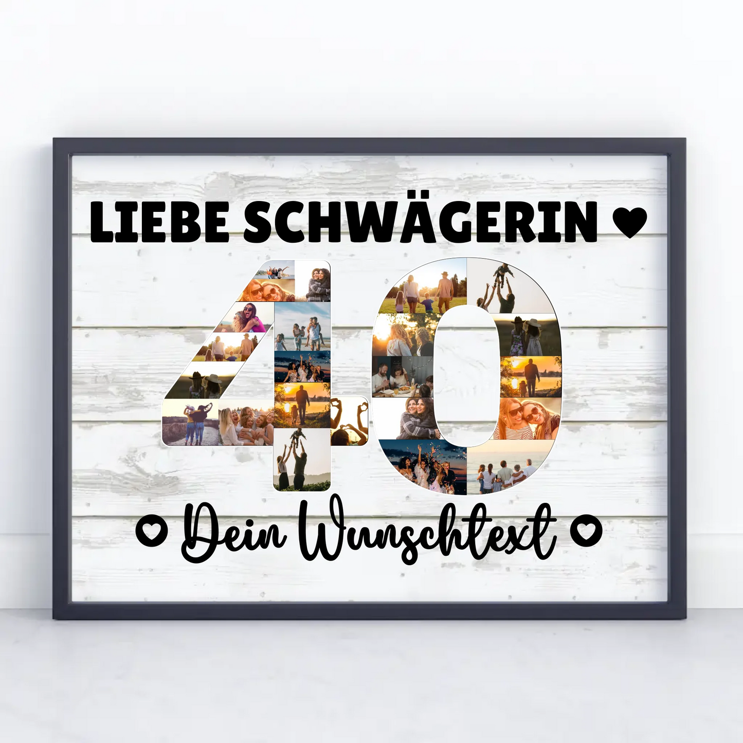 Personalisiertes Poster Wunschtext 40 Geburtstag Schwägerin