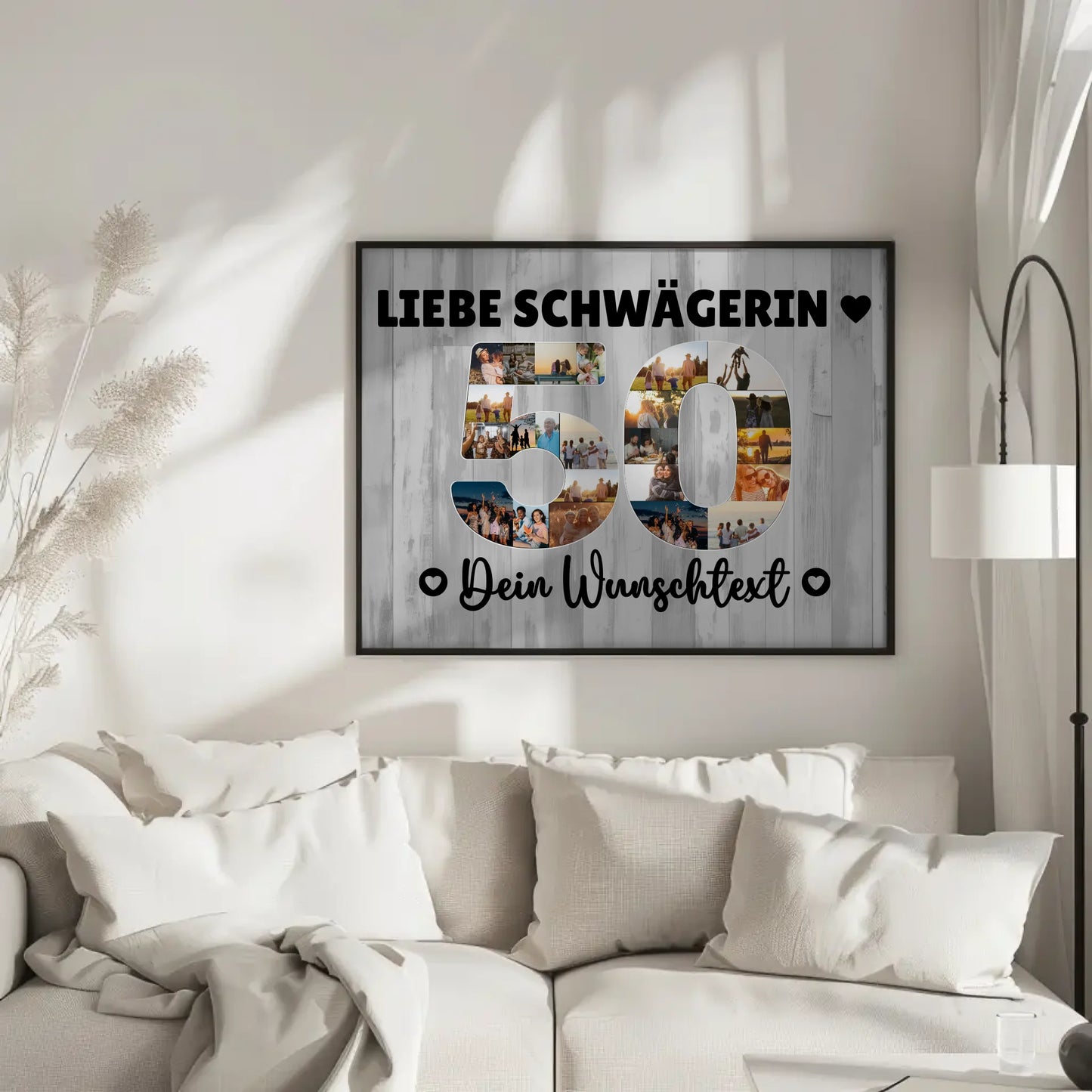 Personalisiertes Poster Wunschtext 50 Geburtstag Schwägerin