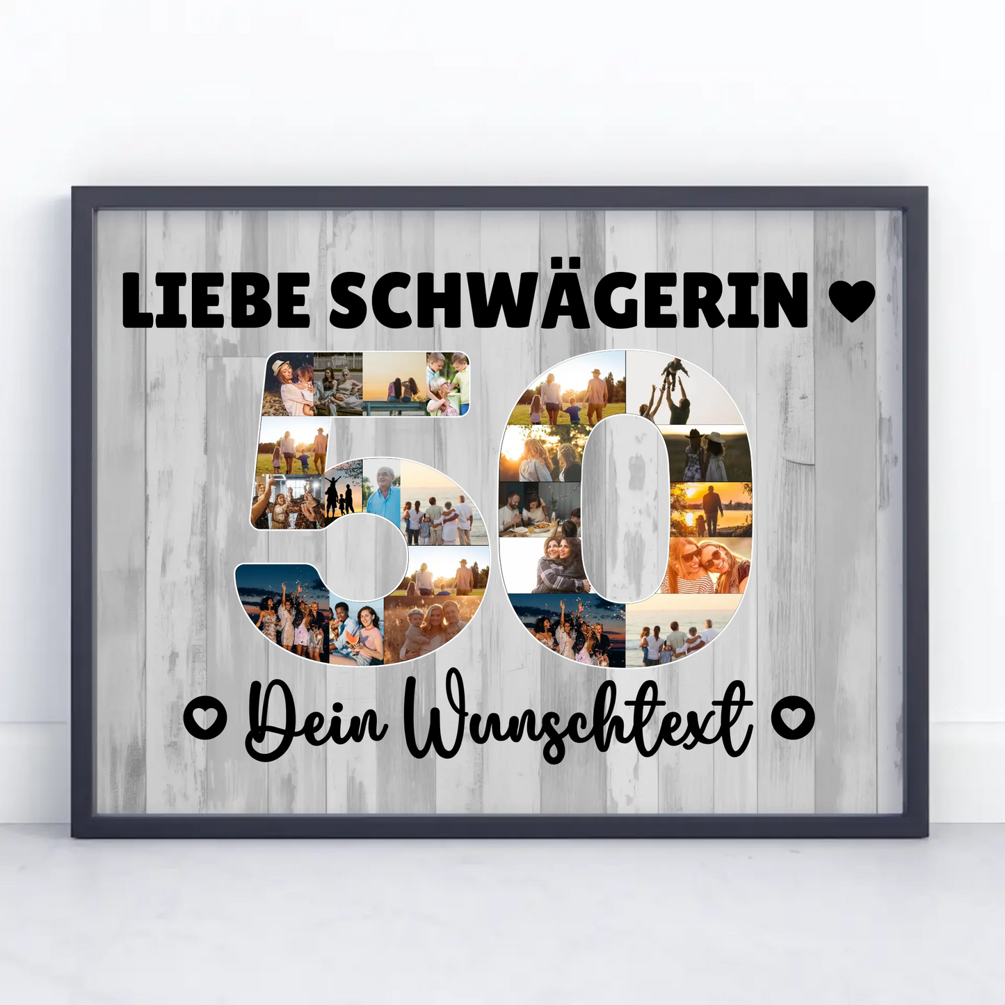 Personalisiertes Poster Wunschtext 50 Geburtstag Schwägerin