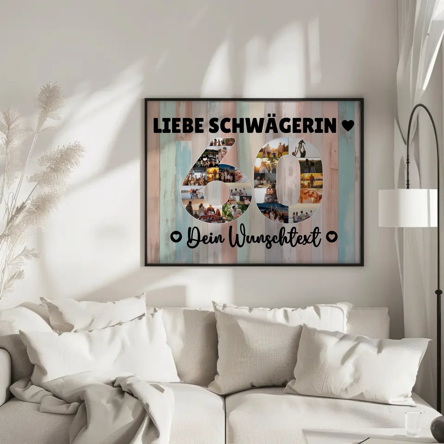 Personalisiertes Poster Wunschtext 60 Geburtstag Schwägerin