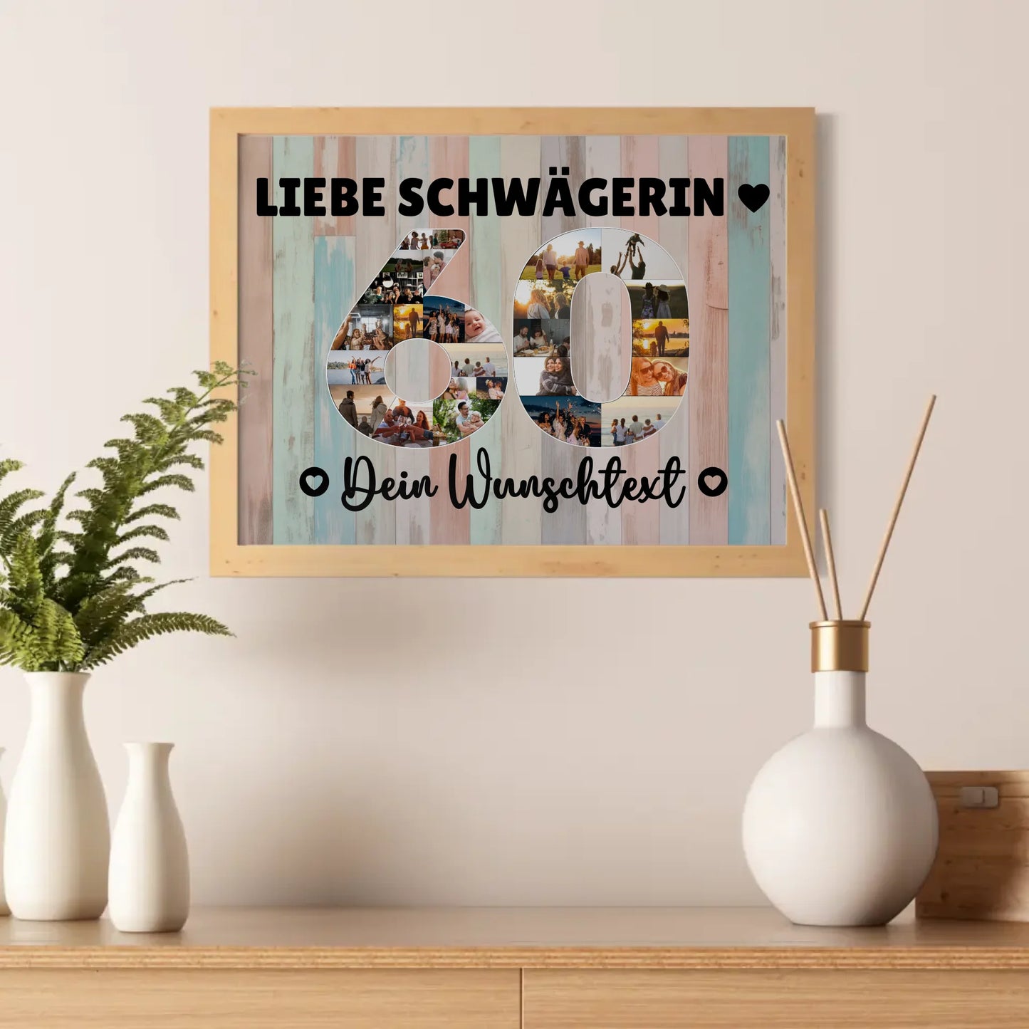 Personalisiertes Poster Wunschtext 60 Geburtstag Schwägerin