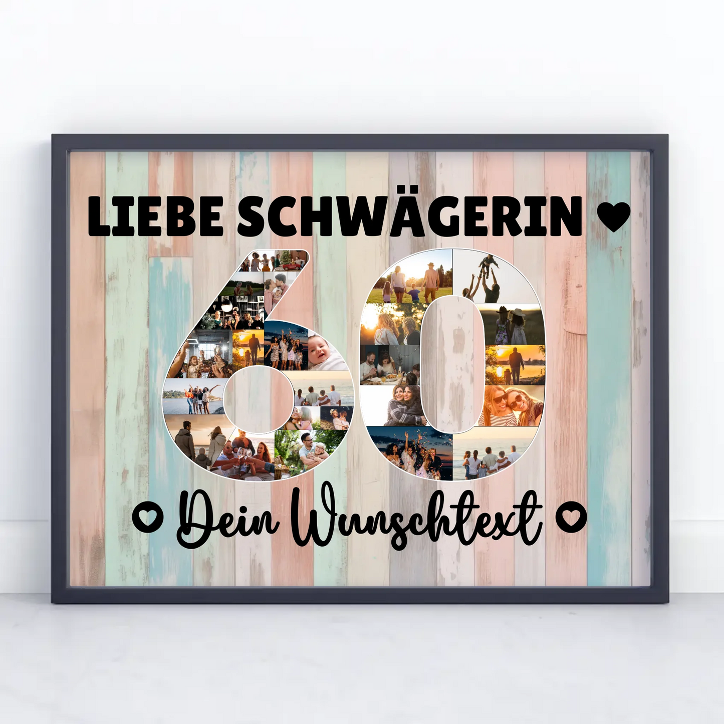 Personalisiertes Poster Wunschtext 60 Geburtstag Schwägerin
