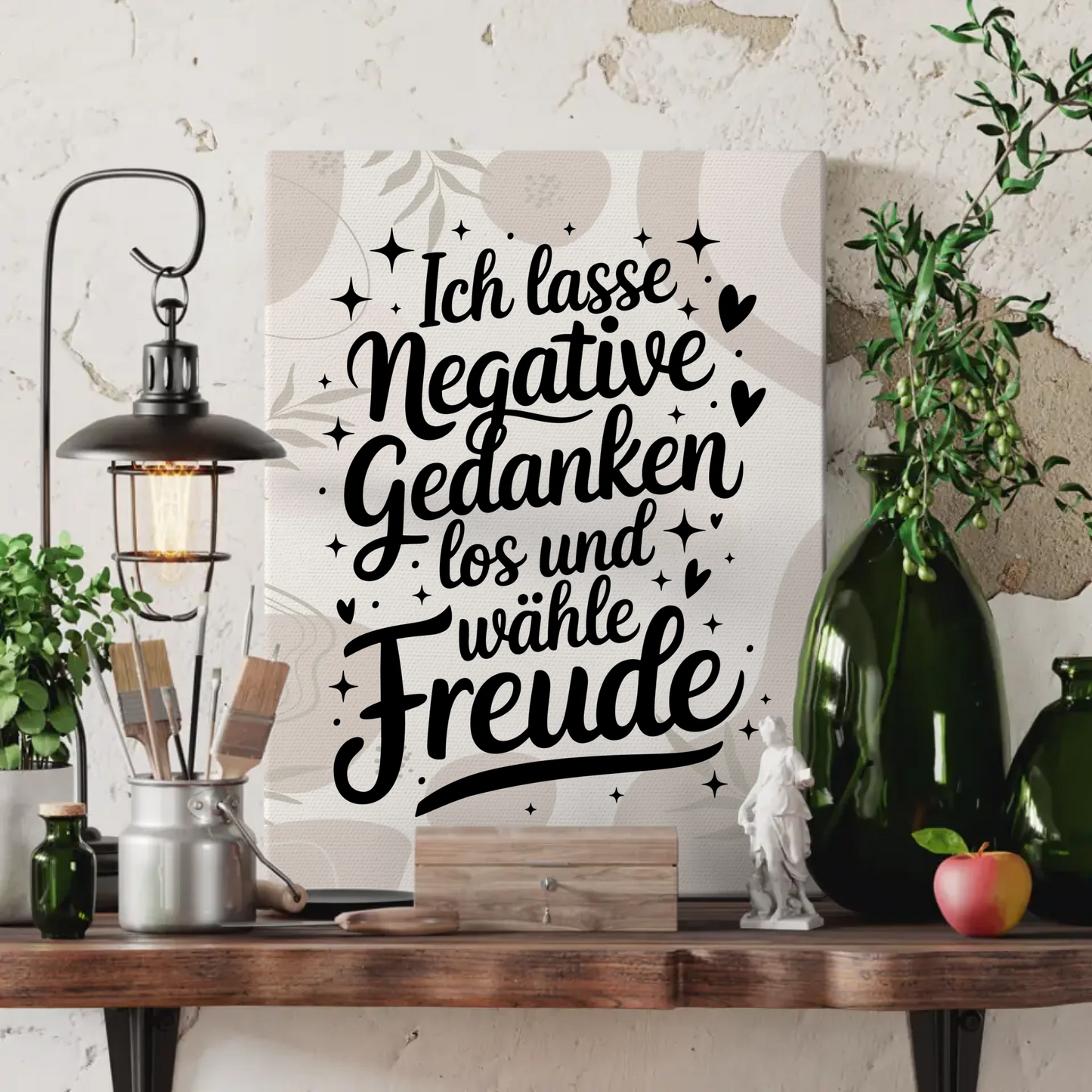 Leinwand Mit Spruch Affirmation Positiv Freude Gedanken Loslassen