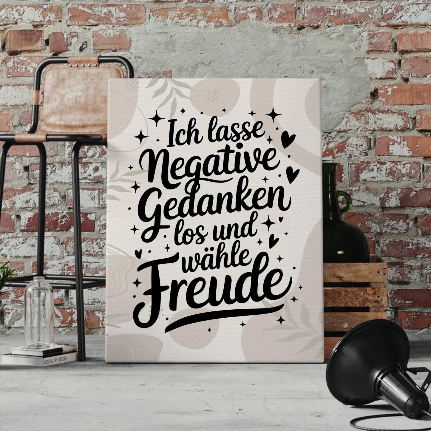 Leinwand Mit Spruch Affirmation Positiv Freude Gedanken Loslassen