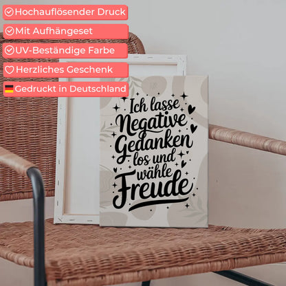 Leinwand Mit Spruch Affirmation Positiv Freude Gedanken Loslassen