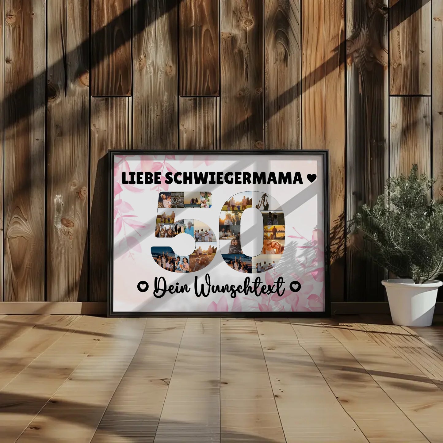 Personalisiertes Poster Wunschtext 50 Geburtstag Schwiegermama