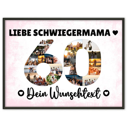 Personalisiertes Poster Wunschtext 60 Geburtstag Schwiegermama