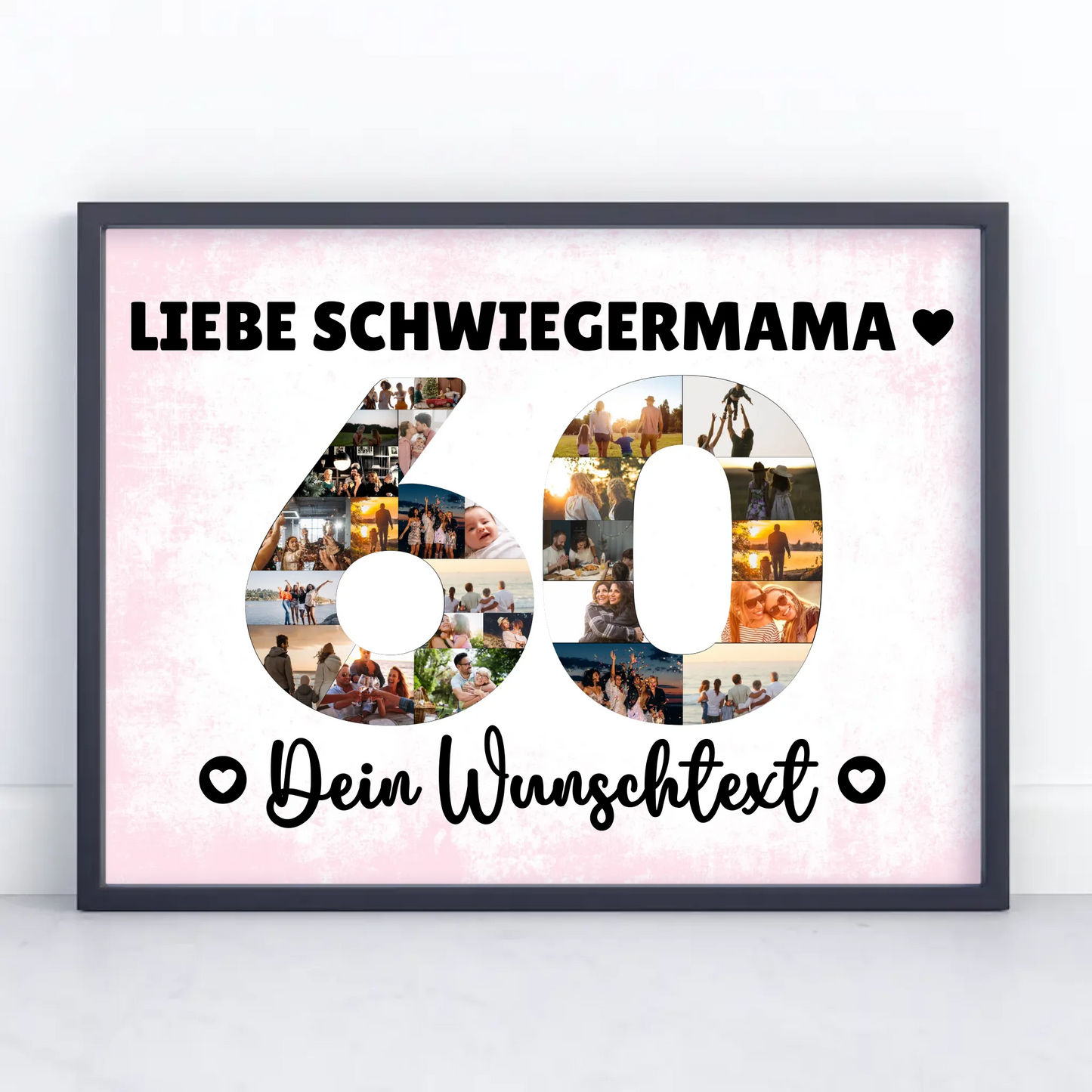 Personalisiertes Poster Wunschtext 60 Geburtstag Schwiegermama