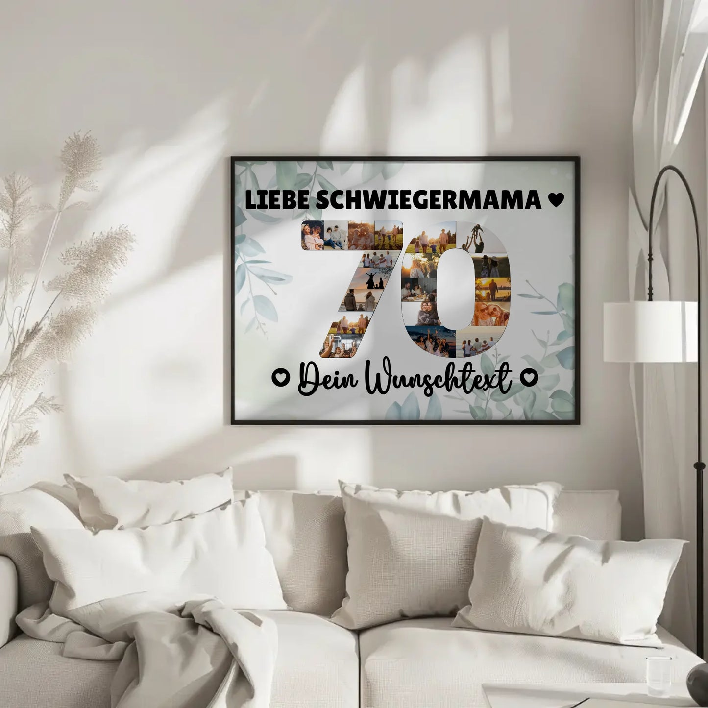 Personalisiertes Poster mit Wunschtext 70 Geburtstag Schwiegermama