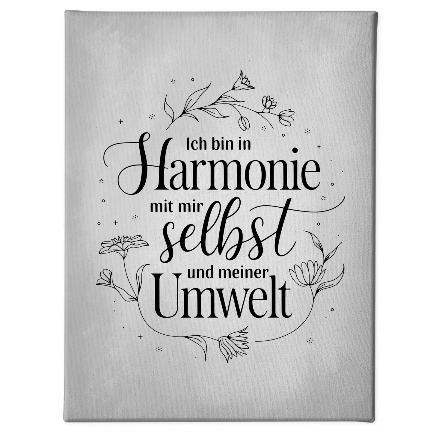 Affirmation Sprüche Leinwand Ich bin in Harmonie mit mir