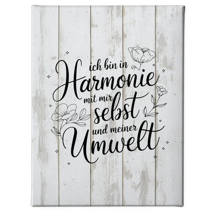 Affirmation Leinwand Mit Spruch Positiv Harmonie Selbst Umwelt