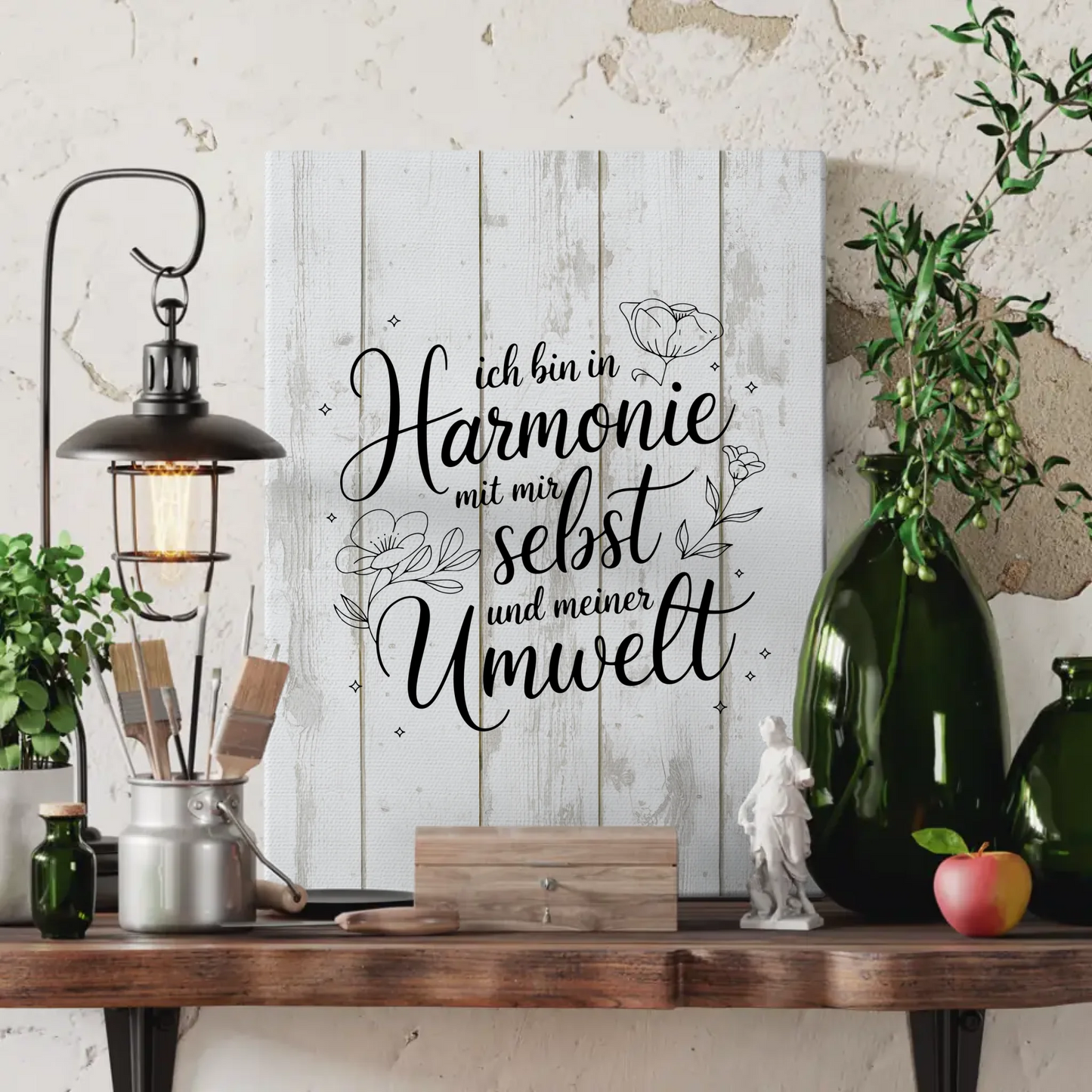 Affirmation Leinwand Mit Spruch Positiv Harmonie Selbst Umwelt