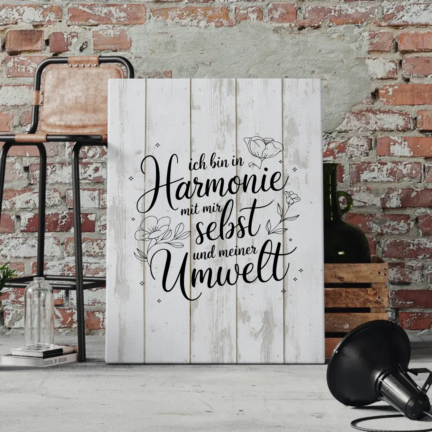 Affirmation Leinwand Mit Spruch Positiv Harmonie Selbst Umwelt
